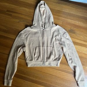 SKIMS Waffle Knit Zip Up Hoodie